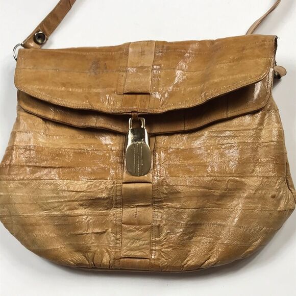 VTG, MADE IN KOREA GENUINE EEL SKIN LEATHER WOMAN BAG - Picture 4 of 16